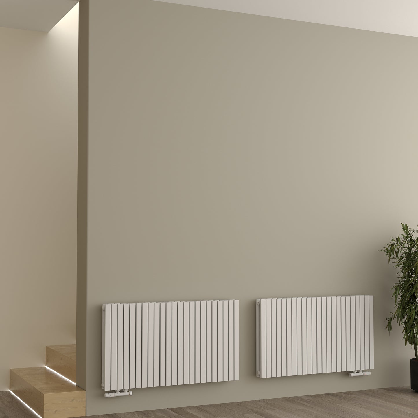 Paneelheizkörper Designheizkörper Horizontal Doppellagig Weiss FLORA