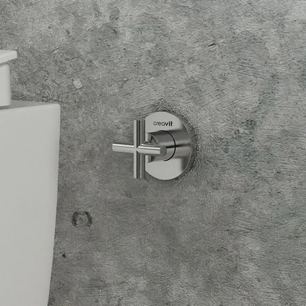 CREAVIT AC 70S Bidet – Chrom – Kreuz Unterputzventil – Produktfoto, Helia Bad