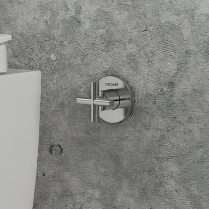 CREAVIT AC 70S Bidet – Chrom – Kreuz Unterputzventil – Produktfoto, Helia Bad