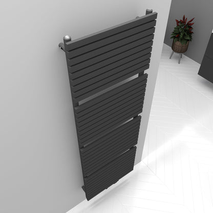 Badheizkörper Handtuchwärmer Paneelheizkörper 1350 Watt FLORA Anthrazit – 60 × 180 – Produktfoto, Helia Bad