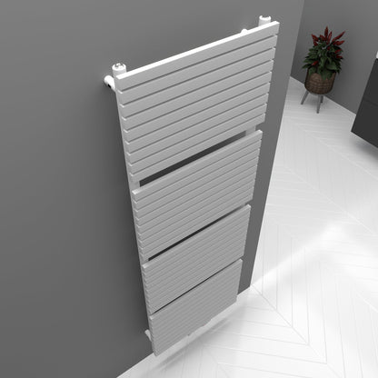 Badheizkörper Handtuchwärmer Paneelheizkörper 1350 Watt FLORA Weiß – 60 × 180 – Produktfoto, Helia Bad