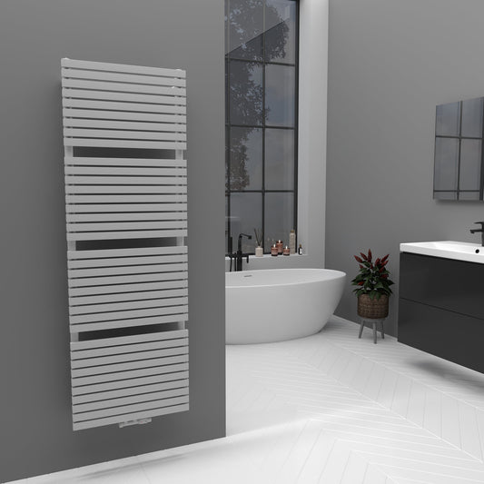 Badheizkörper Handtuchwärmer Paneelheizkörper 1350 Watt FLORA Weiß – 50 × 140 – Produktfoto, Helia Bad
