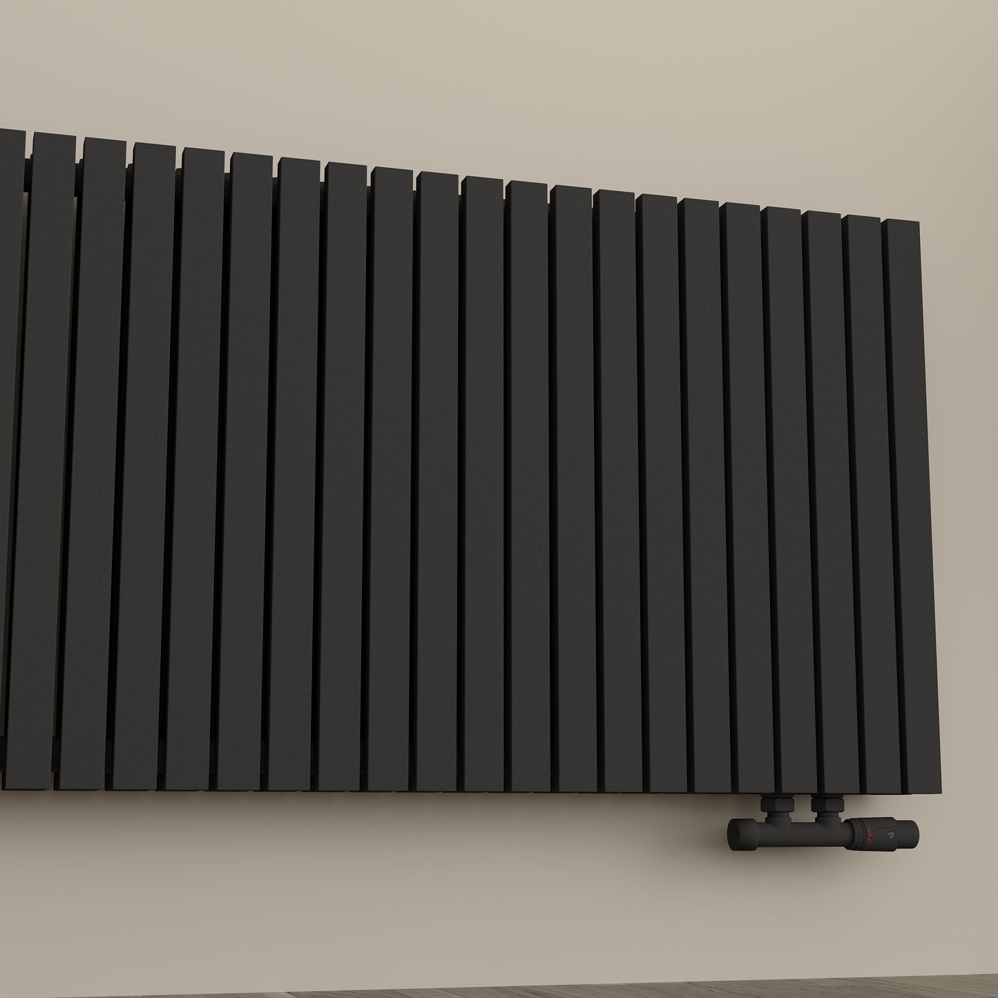 Paneelheizkörper Designheizkörper Horizontal Doppellagig Anthrazit FLORA