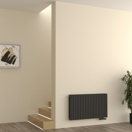 Paneelheizkörper FJELLA Horizontal Anthrazit – doppellagiger Designheizkörper