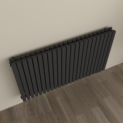 Paneelheizkörper Designheizkörper Horizontal Doppellagig Anthrazit FLORA