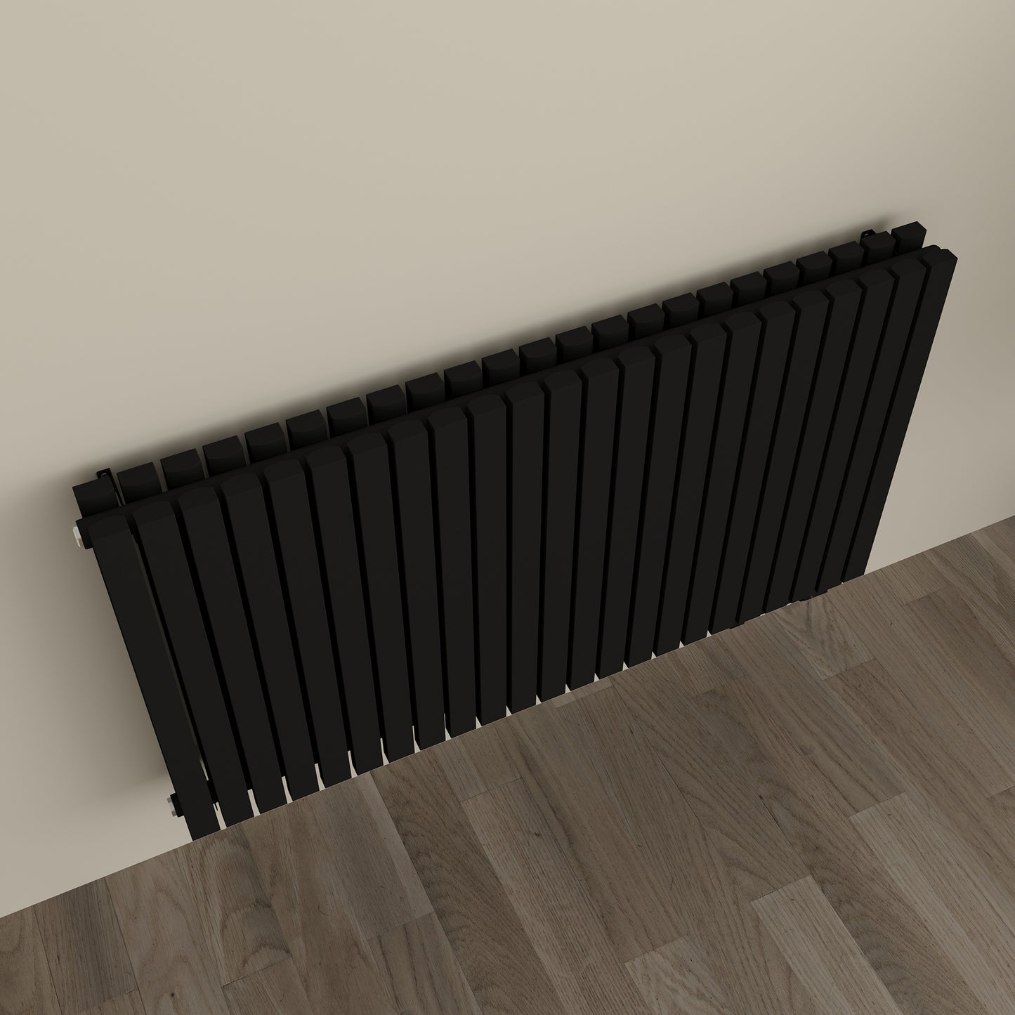 Paneelheizkörper Designheizkörper Horizontal Doppellagig Schwarz FLORA