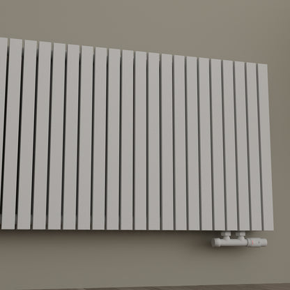 Paneelheizkörper Designheizkörper Horizontal Doppellagig Weiss FLORA