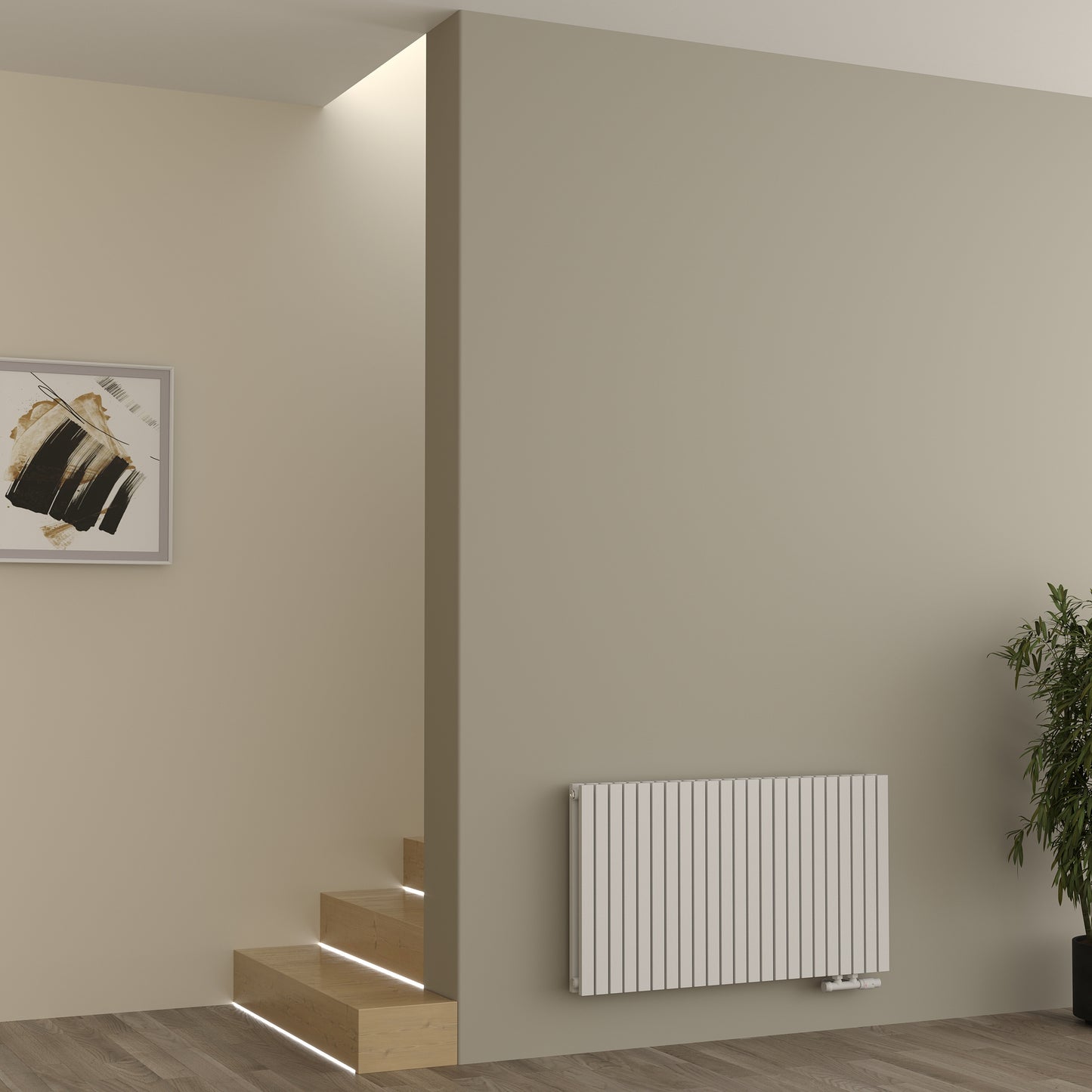 Paneelheizkörper Designheizkörper Horizontal Doppellagig Weiss FLORA