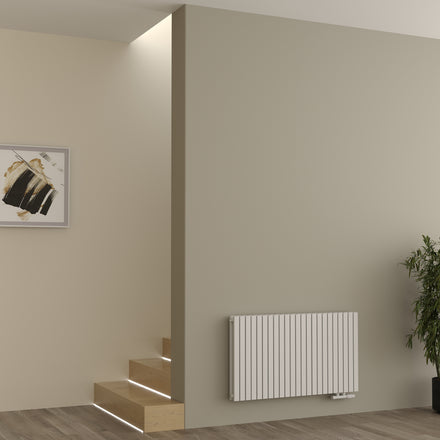 Paneelheizkörper FJELLA Horizontal Weiß – doppellagiger Designheizkörper