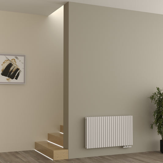 Paneelheizkörper Designheizkörper Horizontal Doppellagig Weiss FLORA