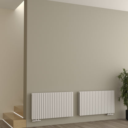 Paneelheizkörper Designheizkörper Horizontal Doppellagig Weiss FLORA