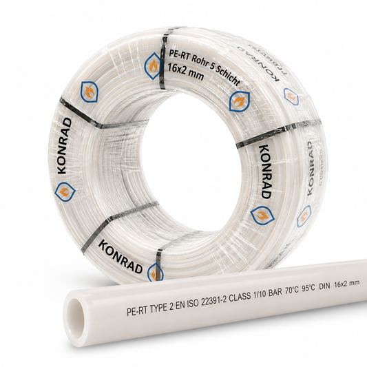 Fußbodenheizungsrohr PE-RT 16x2 mm – 600 m Rolle, 5-Schicht
